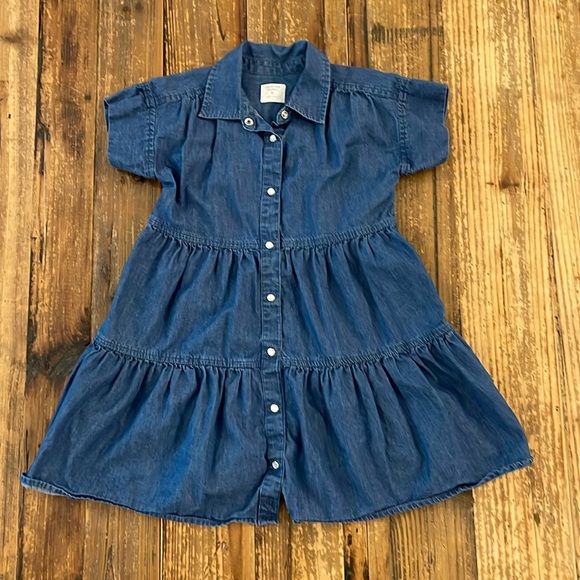 Girls button front chambray dress, J Crew, size 7 - Picture 2 of 4